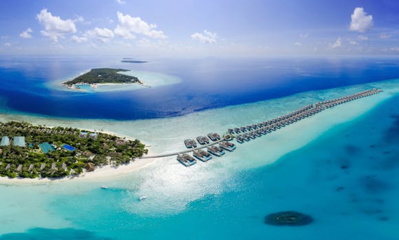 Kingdom Maldives Overwater Villas Facing Turquoise Ocean Lagoon