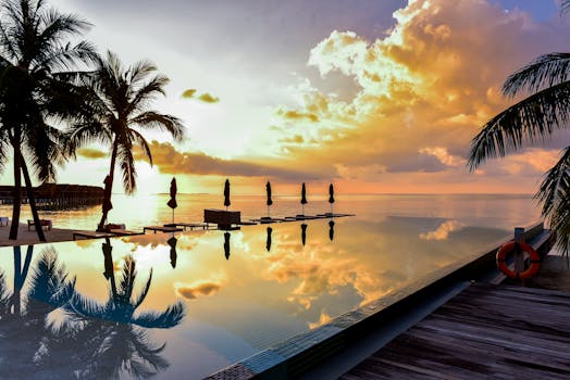 Scenic Beach Resorts With Elegant Sunset Infinity Balconies